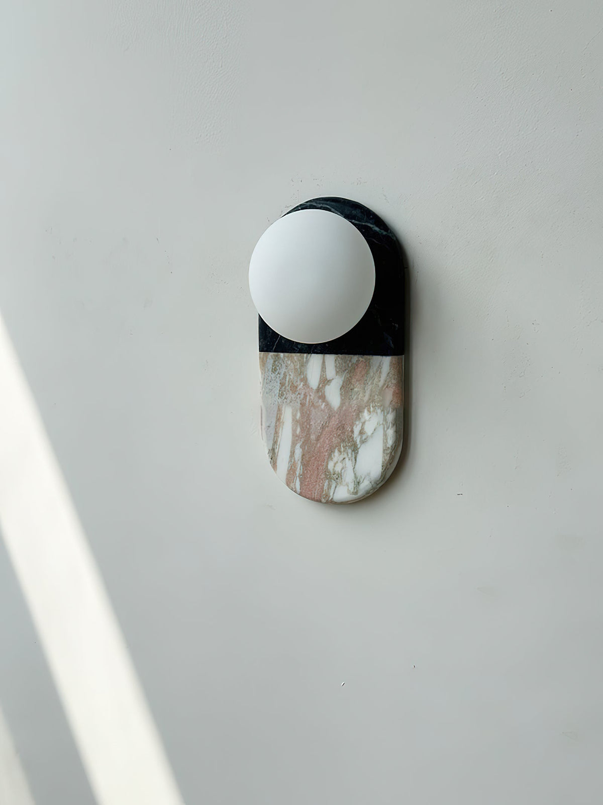 
Alvynan Marble Wall Sconce with Glass Shade