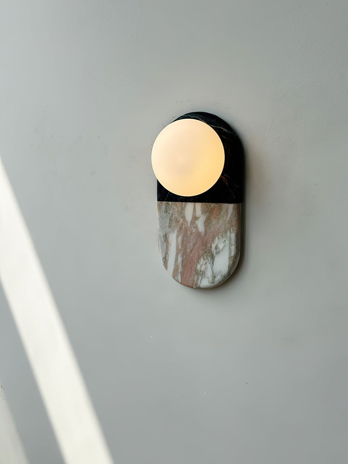 
Alvynan Marble Wall Sconce with Glass Shade
