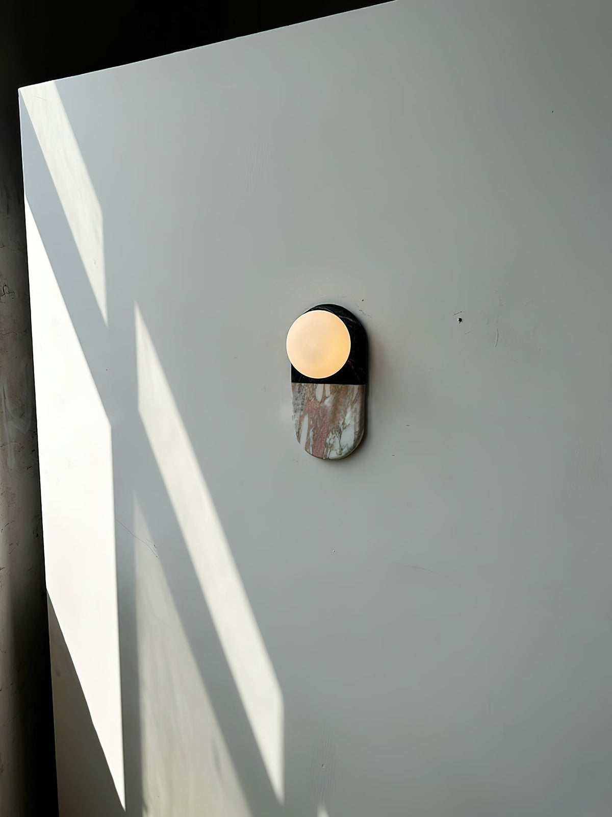 
Alvynan Marble Wall Sconce with Glass Shade