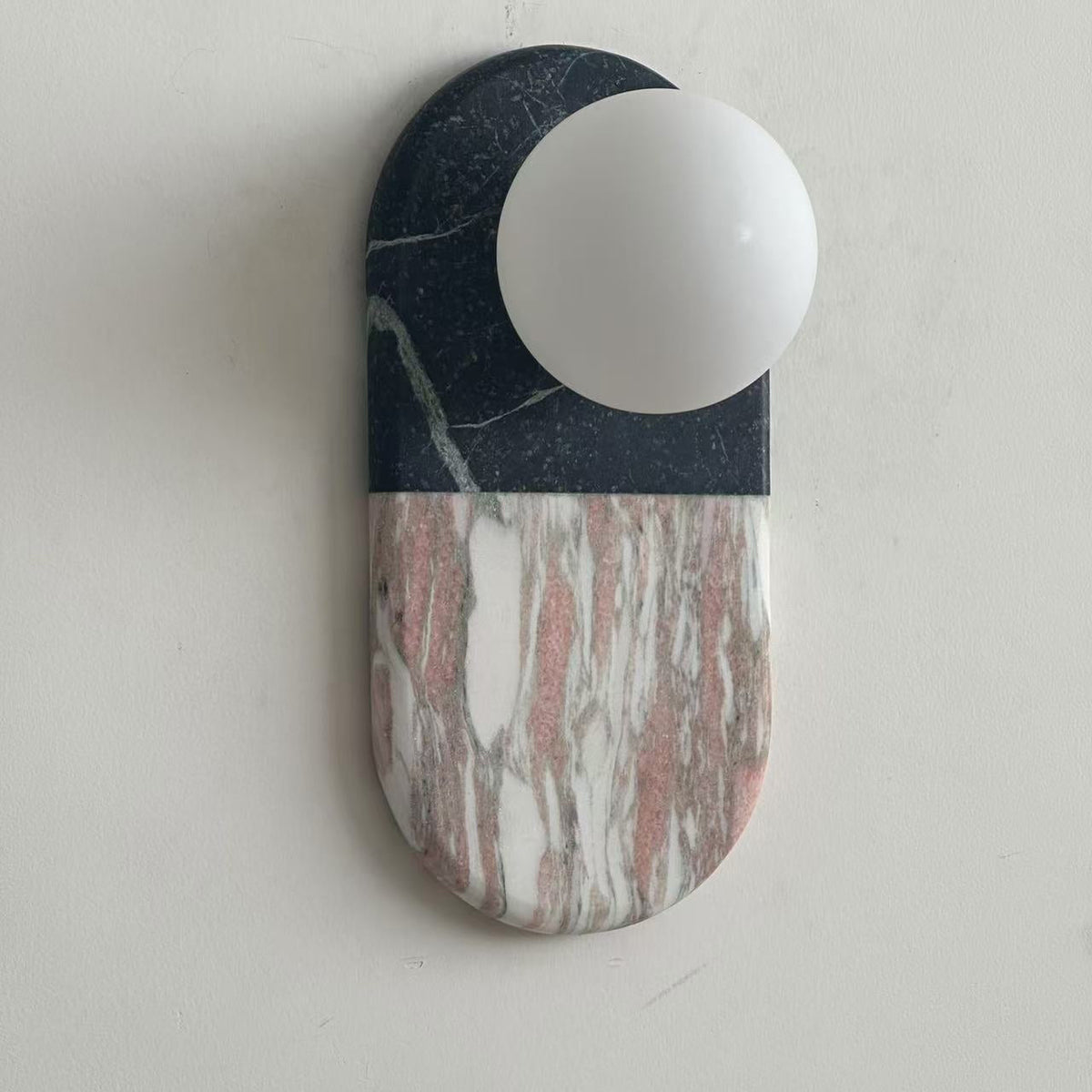 
Alvynan Marble Wall Sconce with Glass Shade
