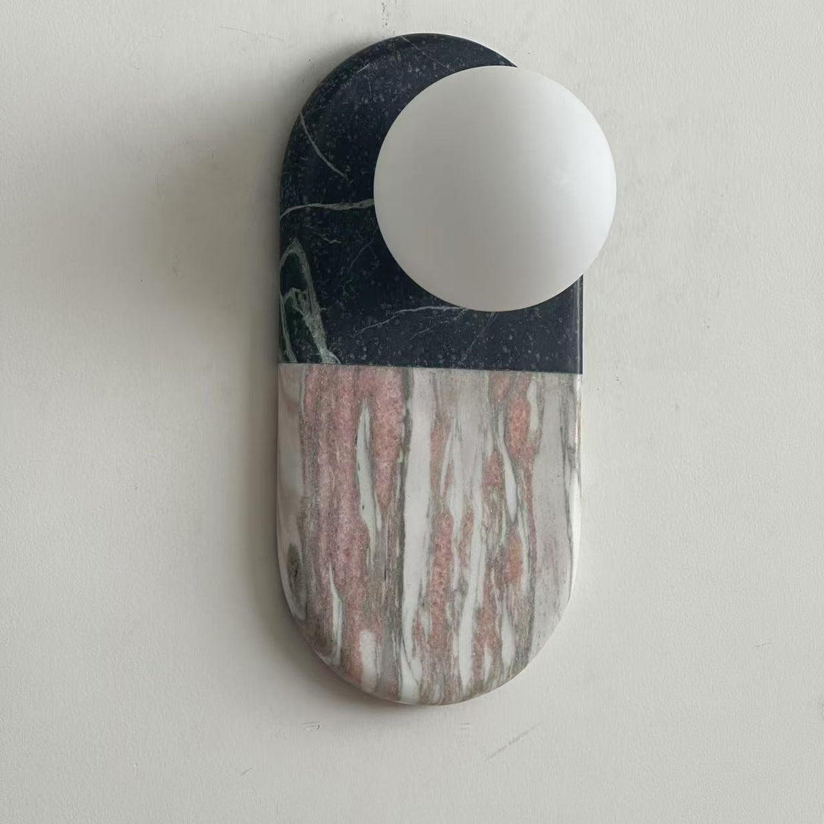 
Alvynan Marble Wall Sconce with Glass Shade