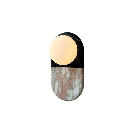 
Alvynan Marble Wall Sconce with Glass Shade