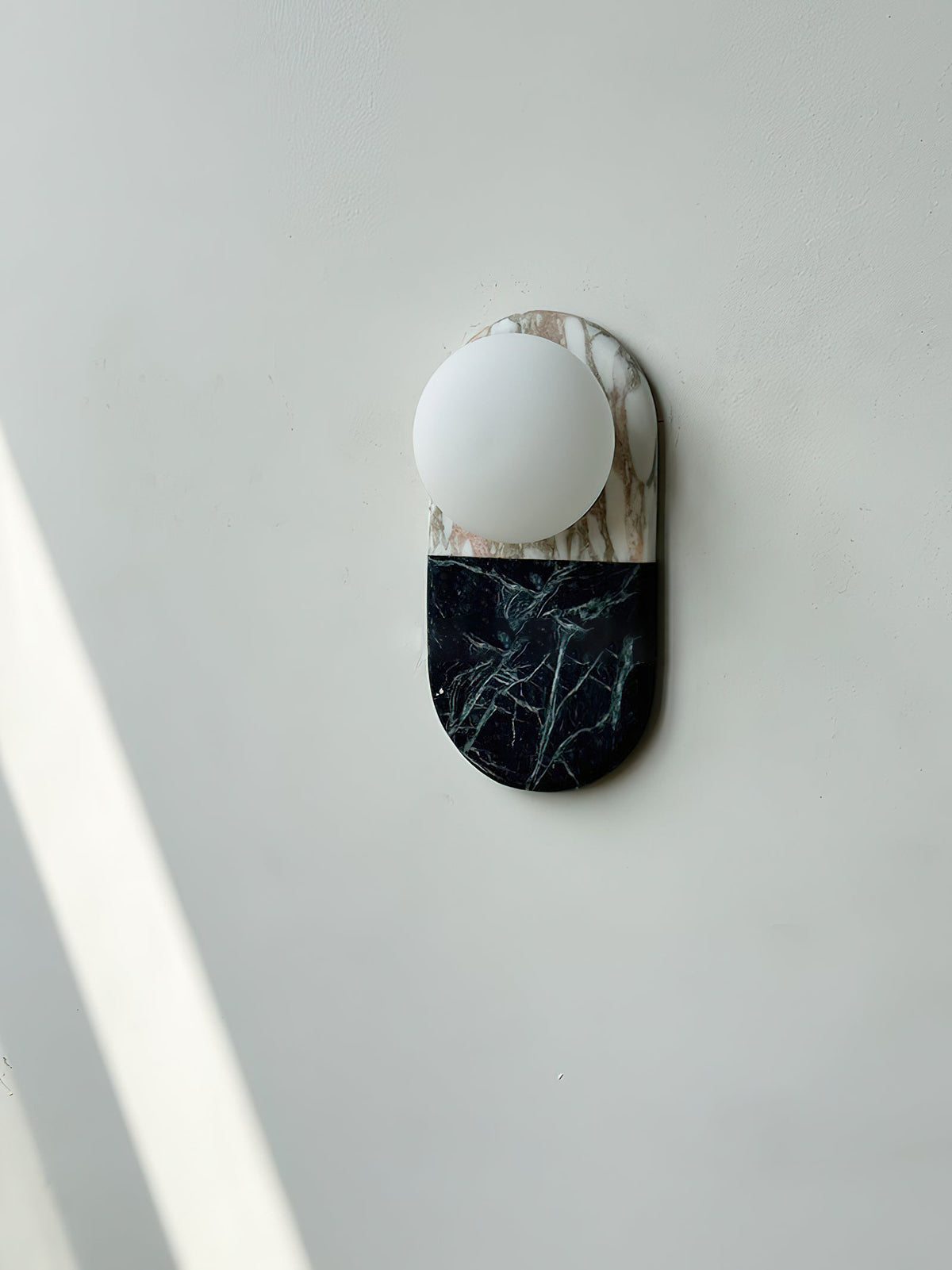 
Alvynan Marble Wall Sconce with Glass Shade