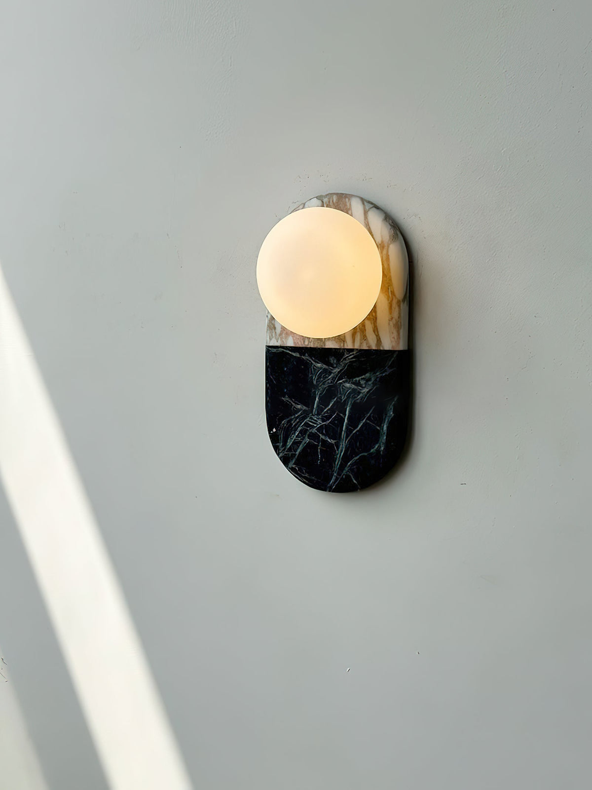 
Alvynan Marble Wall Sconce with Glass Shade