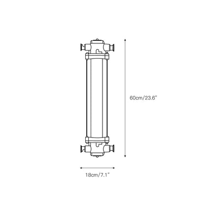 Nyliryra Offset Pillar Wall Lamp with Integrated LED