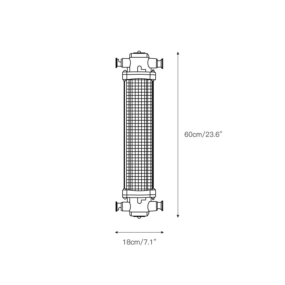 
Nyliryra Offset Pillar Wall Lamp with Integrated LED