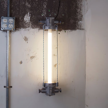 Nyliryra Offset Pillar Wall Lamp with Integrated LED