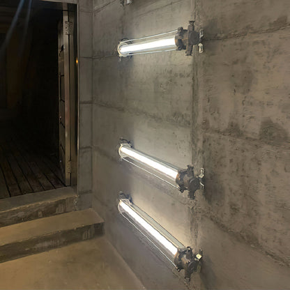 Nyliryra Offset Pillar Wall Lamp with Integrated LED