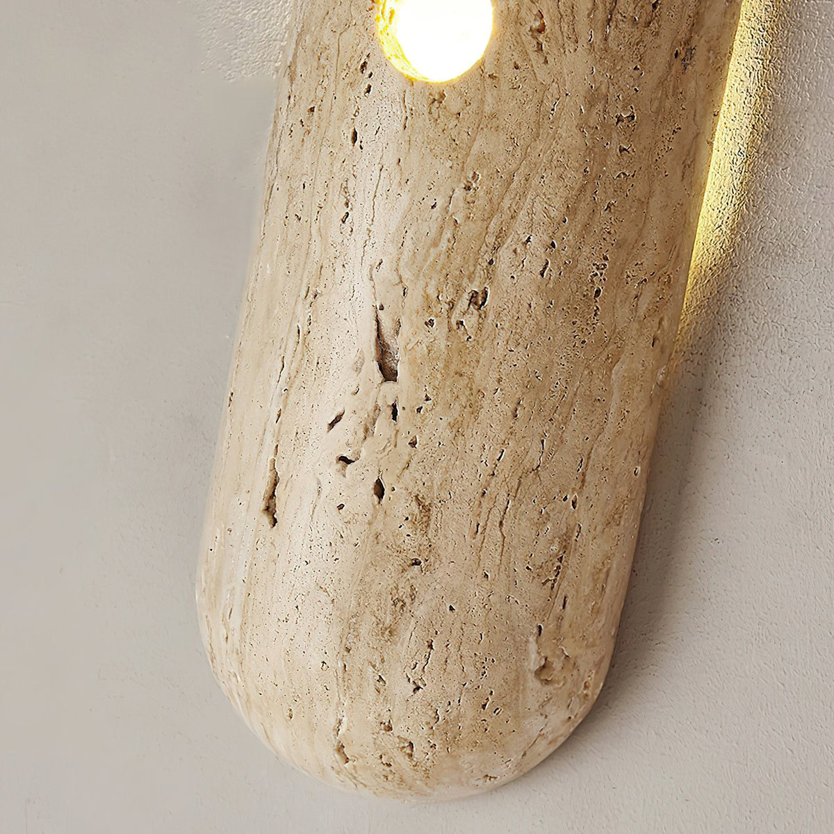 
Olnorila Travertine Wall Lamp with Warm Stone Finish