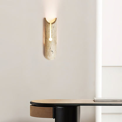 Olnorila Travertine Wall Lamp with Warm Stone Finish
