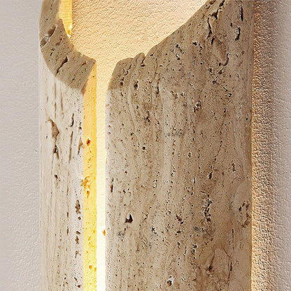 Olnorila Travertine Wall Lamp with Warm Stone Finish