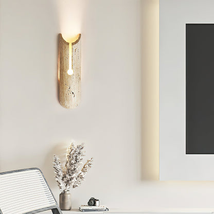 Olnorila Travertine Wall Lamp with Warm Stone Finish