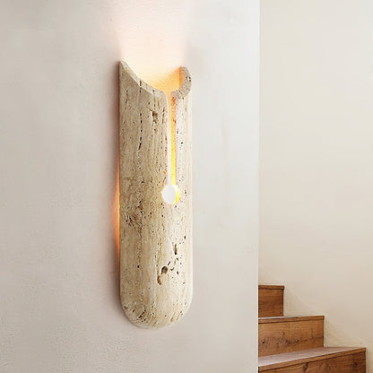 Olnorila Travertine Wall Lamp with Warm Stone Finish