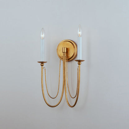 Aursilila Iron Wall Lamp with Sculptural Shade