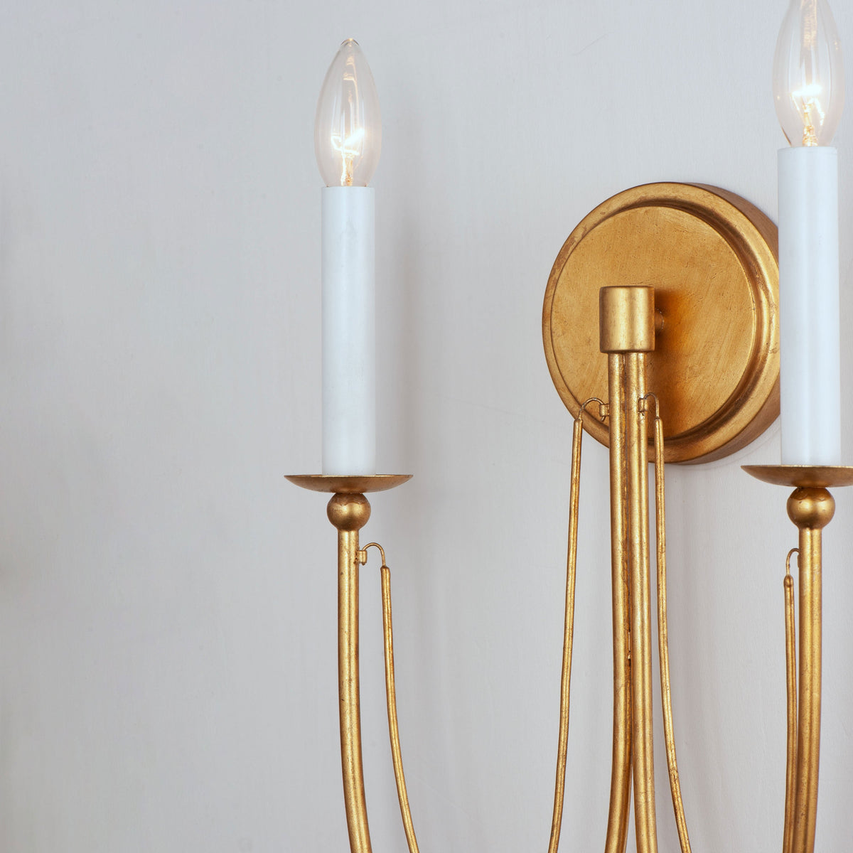 
Aursilila Iron Wall Lamp with Sculptural Shade