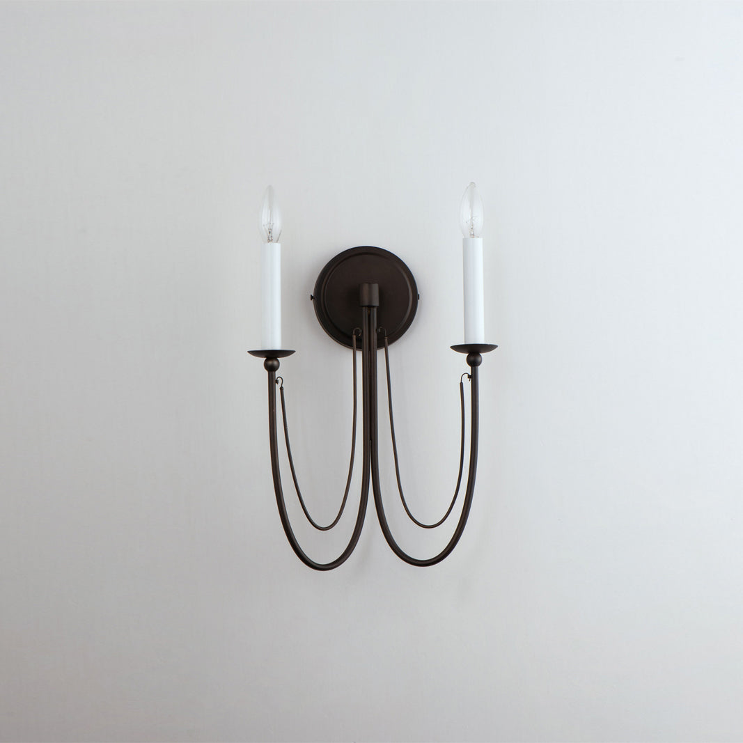 
Aursilila Iron Wall Lamp with Sculptural Shade