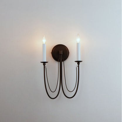 Aursilila Iron Wall Lamp with Sculptural Shade