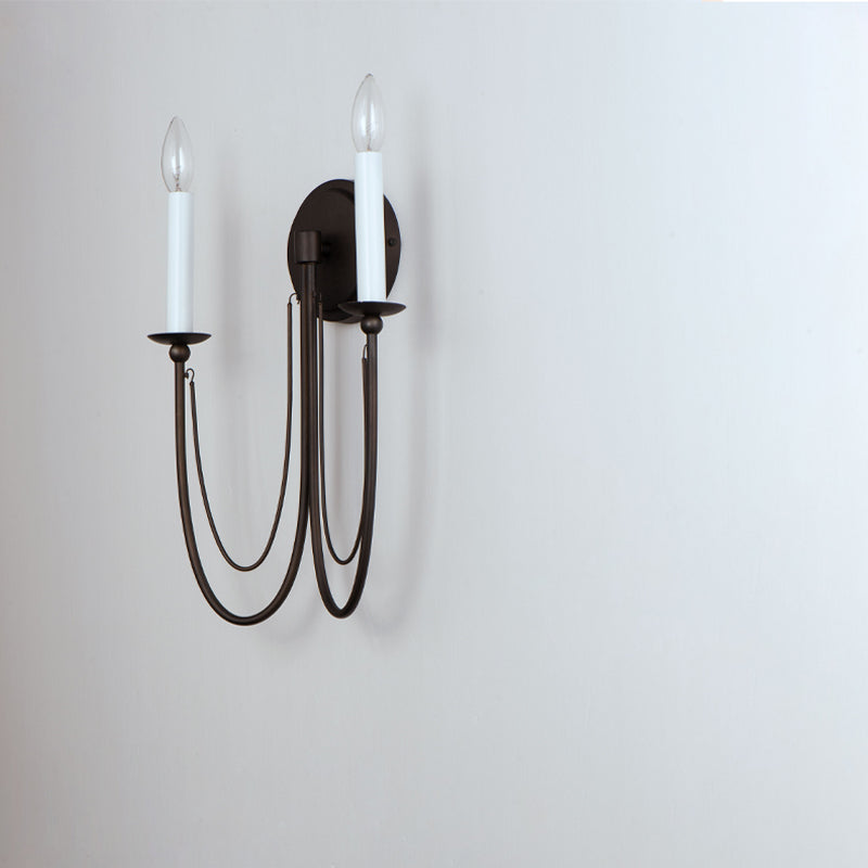 
Aursilila Iron Wall Lamp with Sculptural Shade
