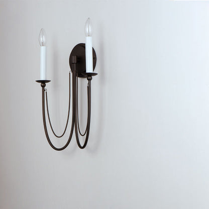 Aursilila Iron Wall Lamp with Sculptural Shade
