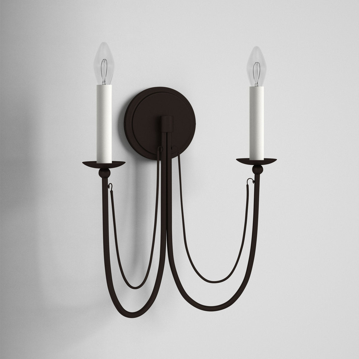 
Aursilila Iron Wall Lamp with Sculptural Shade