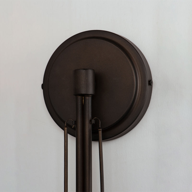 
Aursilila Iron Wall Lamp with Sculptural Shade