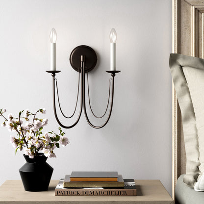 Aursilila Iron Wall Lamp with Sculptural Shade