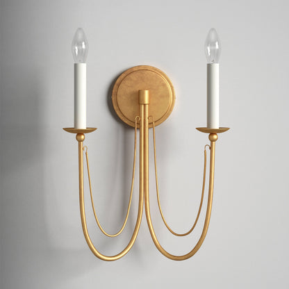 Aursilila Iron Wall Lamp with Sculptural Shade