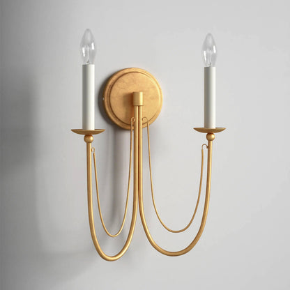 Aursilila Iron Wall Lamp with Sculptural Shade