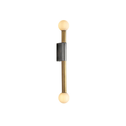 Vomaria Brass Wall Lamp with Circular Glass Shades