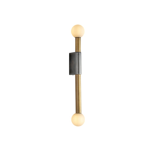 
Vomaria Brass Wall Lamp with Circular Glass Shades