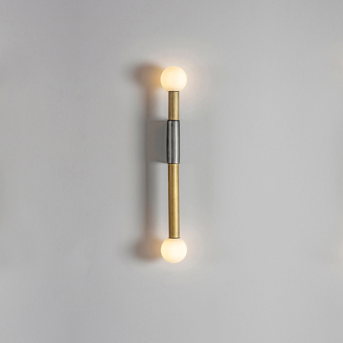 
Vomaria Brass Wall Lamp with Circular Glass Shades