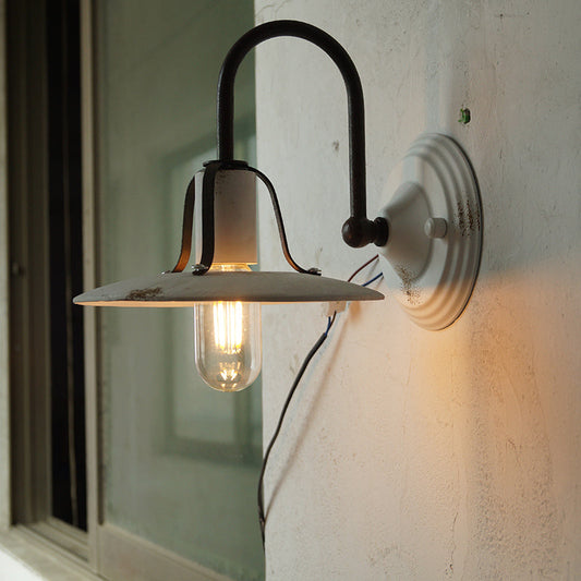 
Mycaryra Wall Lamp with Solid Wood Shade and Iron Base