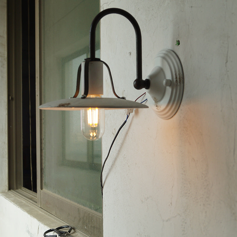 
Mycaryra Wall Lamp with Solid Wood Shade and Iron Base