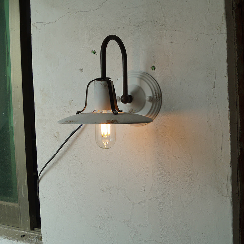 
Mycaryra Wall Lamp with Solid Wood Shade and Iron Base