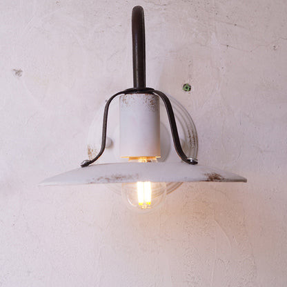 Mycaryra Wall Lamp with Solid Wood Shade and Iron Base