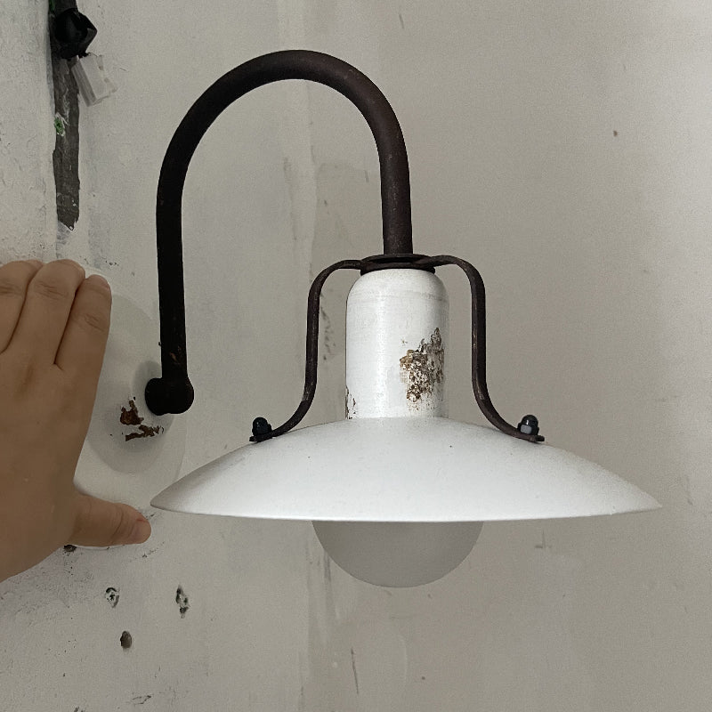 
Mycaryra Wall Lamp with Solid Wood Shade and Iron Base