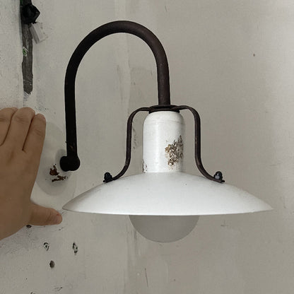 Mycaryra Wall Lamp with Solid Wood Shade and Iron Base