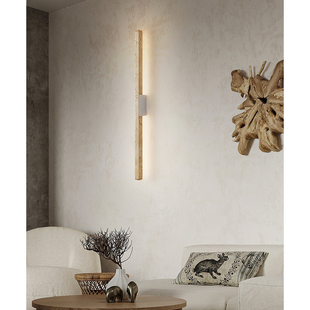 
Vivyna Slim Travertine LED Wall Lamp