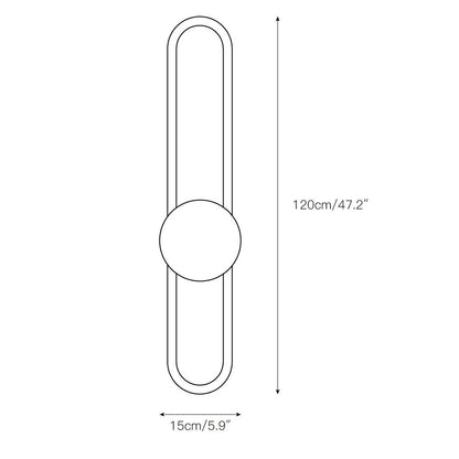 Avynor Travertine Linear LED Wall Lamp
