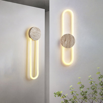 Avynor Travertine Linear LED Wall Lamp