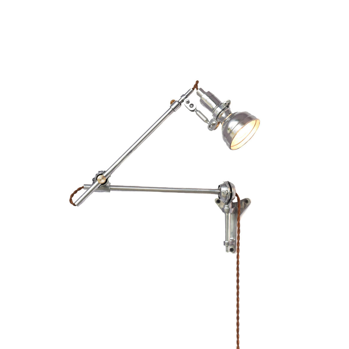 
Allirora Rocker Arm Wall Lamp in Chrome Aluminum
