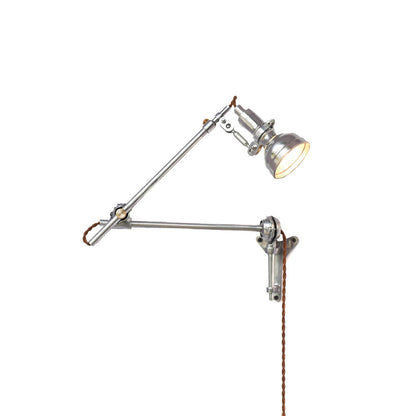 Allirora Rocker Arm Wall Lamp in Chrome Aluminum