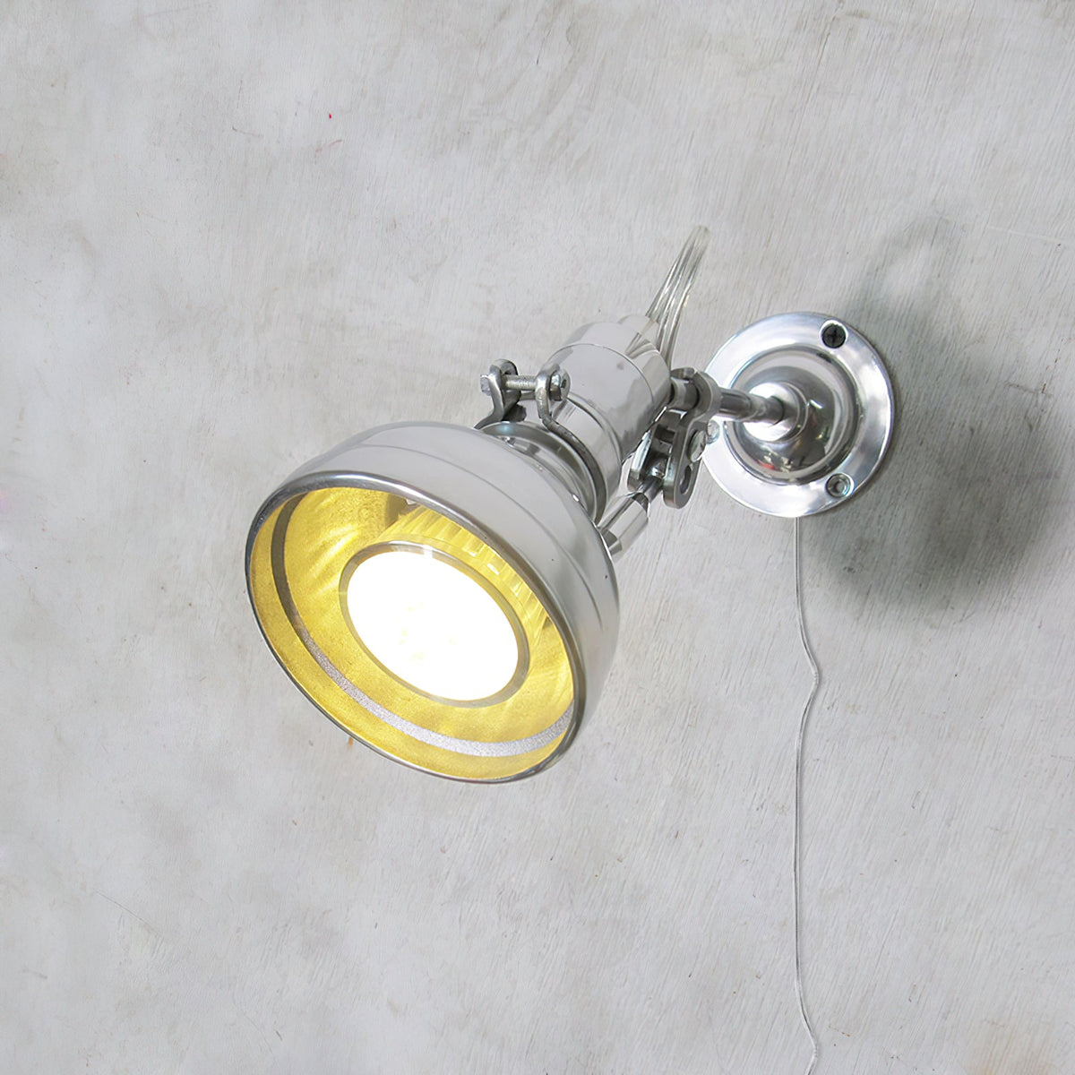 
Allirora Rocker Arm Wall Lamp in Chrome Aluminum