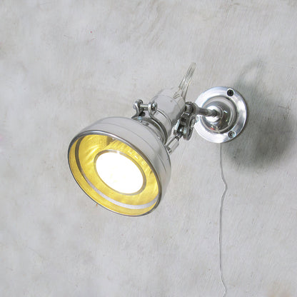 Allirora Rocker Arm Wall Lamp in Chrome Aluminum