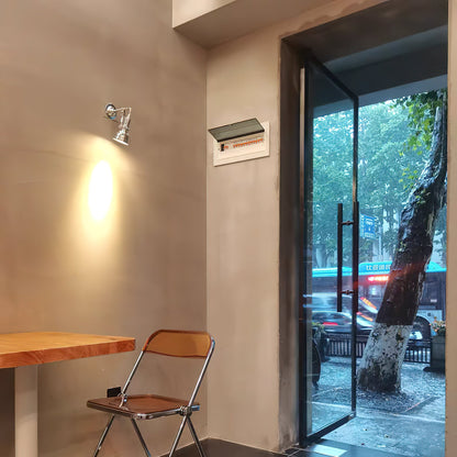 Allirora Rocker Arm Wall Lamp in Chrome Aluminum
