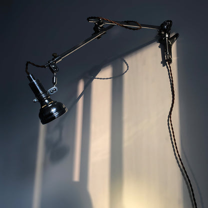 Allirora Rocker Arm Wall Lamp in Chrome Aluminum