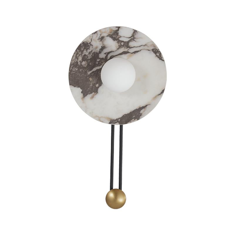 
Rambla Marble Wall Lamp with Glass Orb Shade