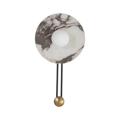 Rambla Marble Wall Lamp with Glass Orb Shade