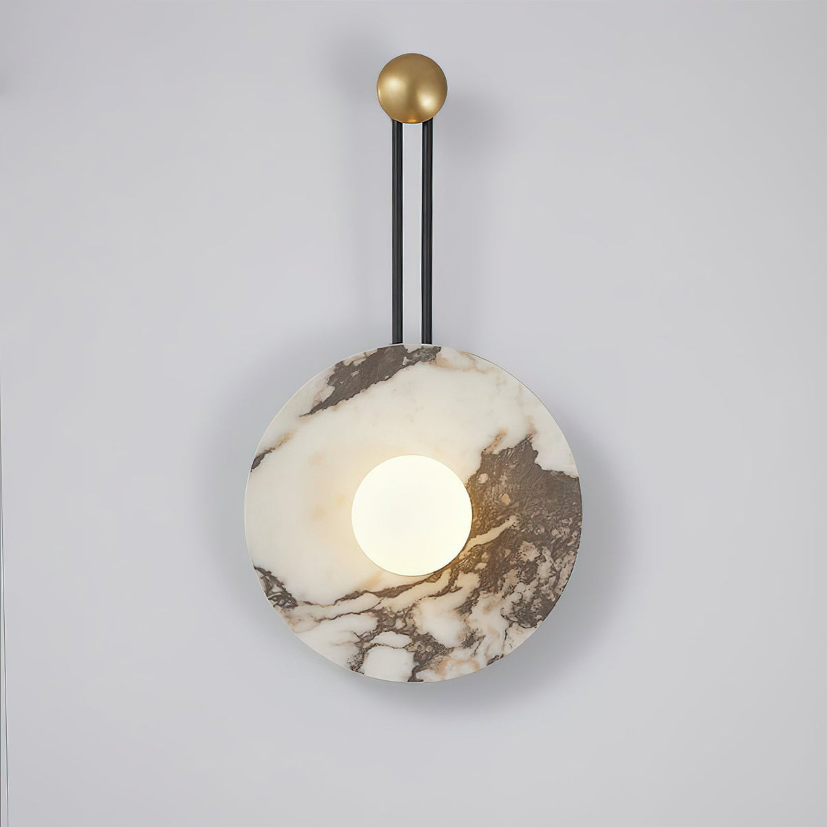 
Rambla Marble Wall Lamp with Glass Orb Shade
