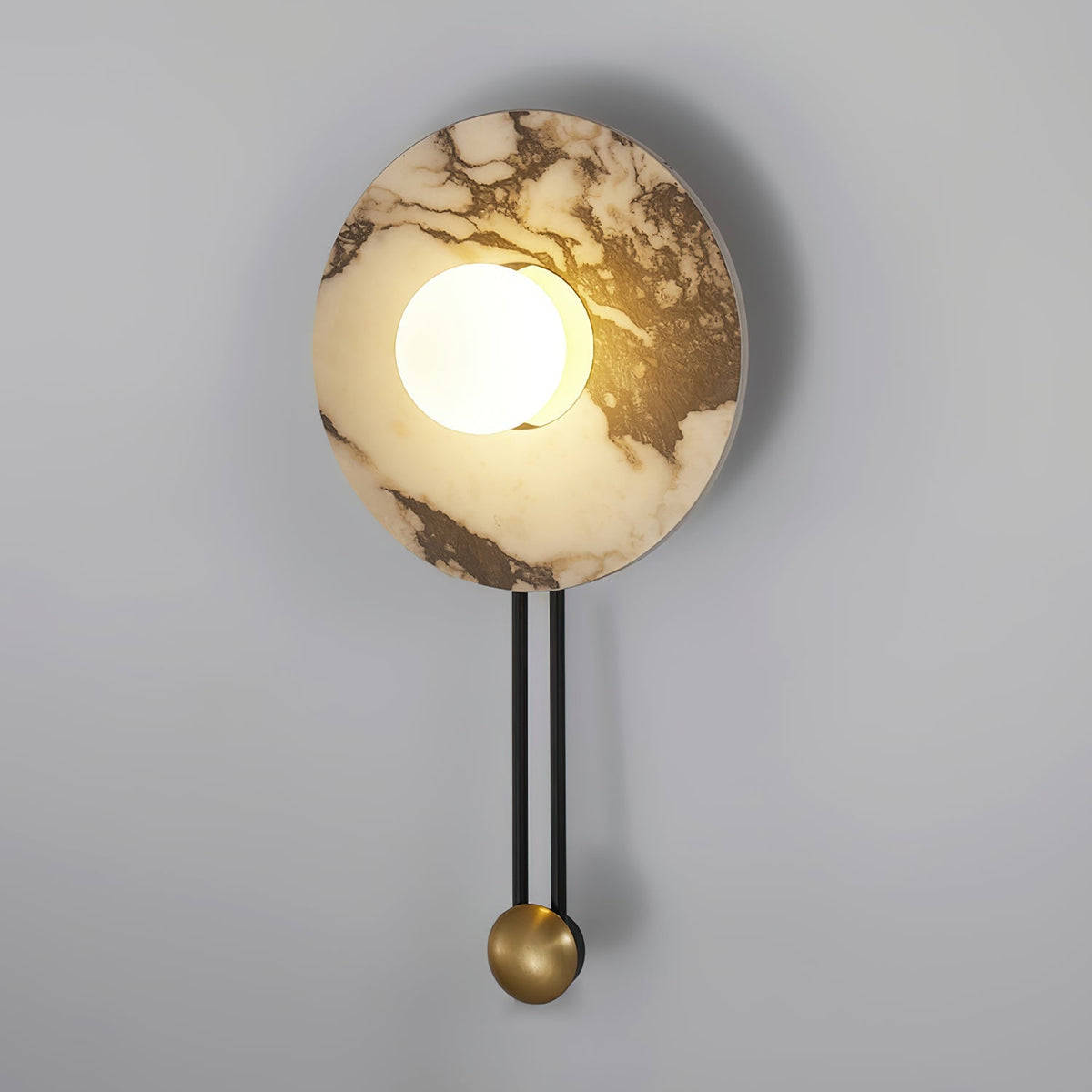 
Rambla Marble Wall Lamp with Glass Orb Shade